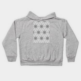 Grey flower seamless pattern print Kids Hoodie